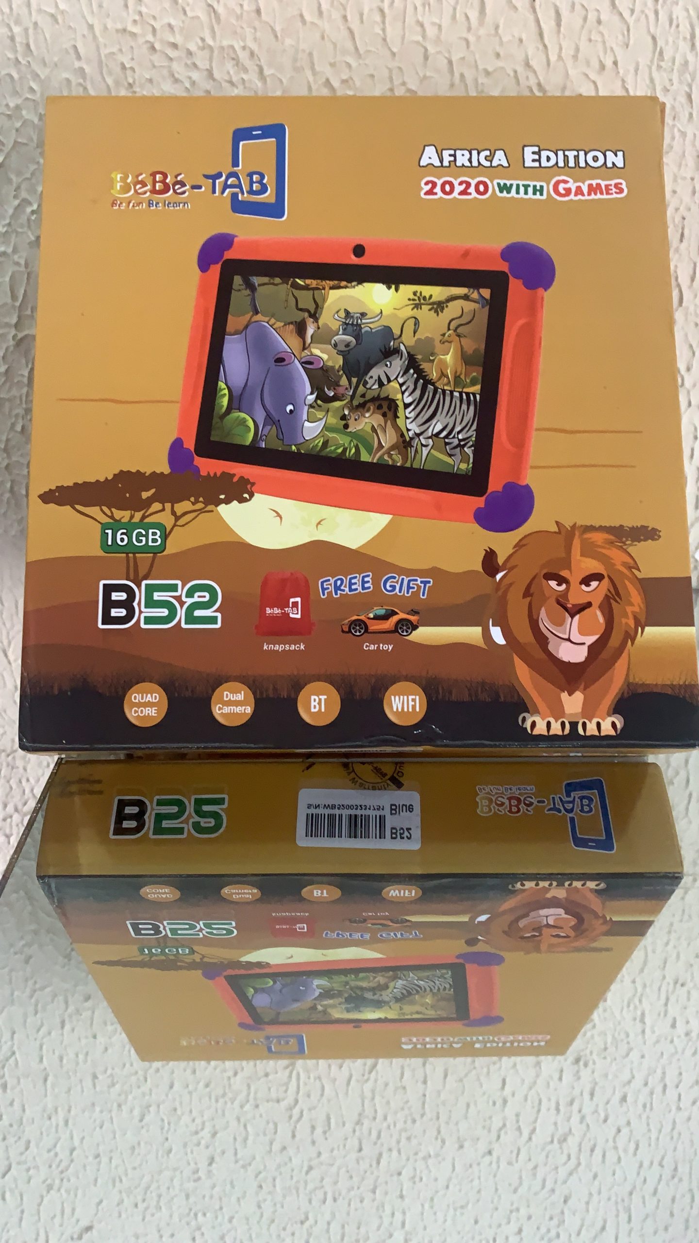 Tablette Bébé-Tab B55, HD pour enfants, 16 Go de disque dur, 2 Go de RAM